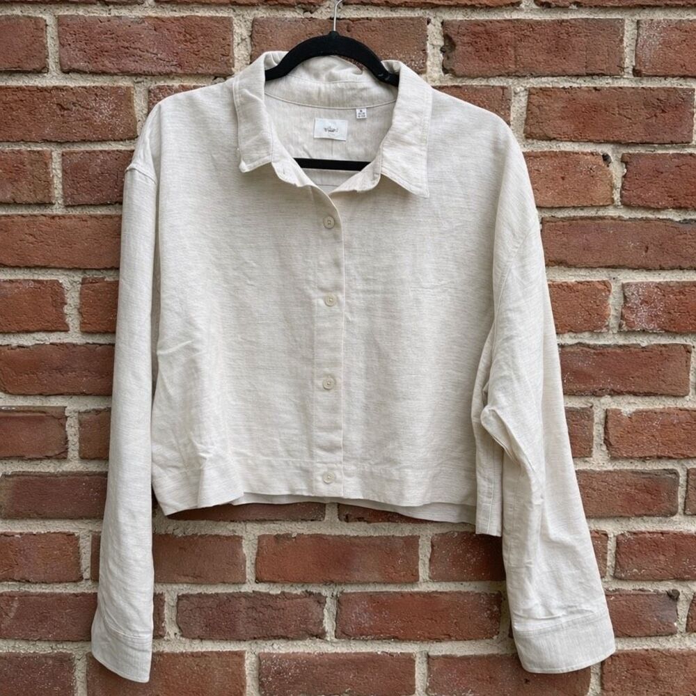 Aritizia Wilfred $118 Proposal Linen  Button-up shirt XL NEW